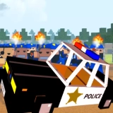 Police Craft Block Car Race